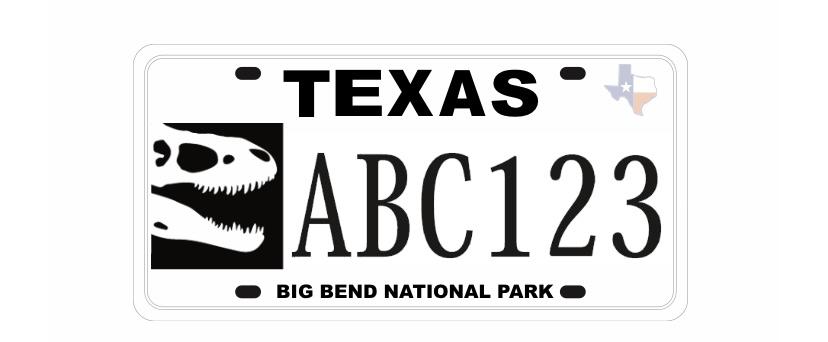 big bend national park fossil license plate 